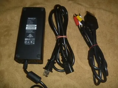 $23.95 • Buy Microsoft Xbox 360 Slim S 120W Or 135w Power Brick Ac Adapter & Cord + AV Cable