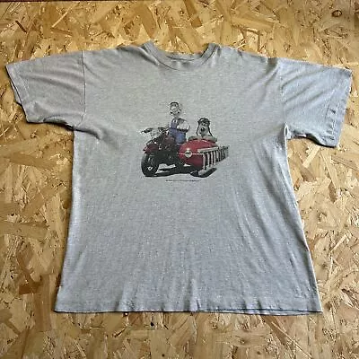 Vintage 1989 Wallace And Gromit Side Car Single Stitch BBC T-Shirt L • £49.99