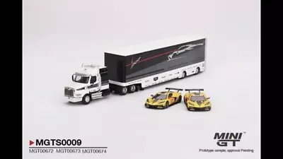 Mini GT 1/64 Corvette Racing C8.R Racing Transporter Set MGTS0009 • $81