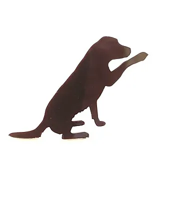 Labrador Dog With Paw Brooch Badge Pin Scarf Fastener Gift In BROWN Acrylic • £3