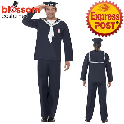 CA1107 1940s Naval Seaman Captain Costume Navy Officer Uniform Sea Marine Outfit • $27.57