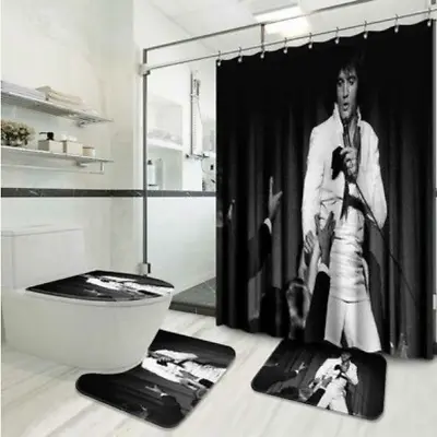 Gift For Fans Music Famous Person Elvis Presley Ver5 Shower Curtain Sets • $24.99