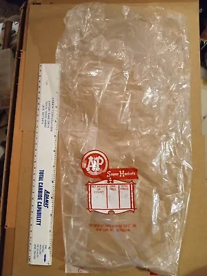 VTG PLASTIC GROCERY ADV SACK BAG A&P #6 1960s  SUPER MARKETS WITH PRICE 69c • $5