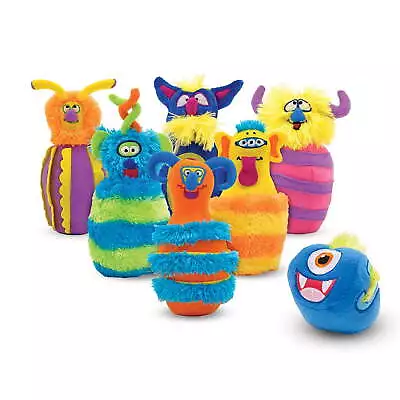 Fuzzy Monster Bowling Pins & Ball With Mesh Storage Bag (8-Piece Set) • $20.76