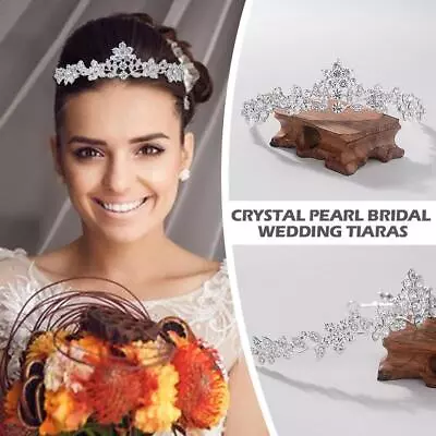 Rhinestone Leaves Crown Bridal Wedding Tiara Alloy Accessories Ew Hair Hot H0P2 • £5.14