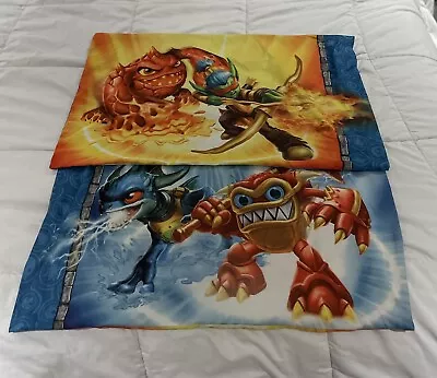 2013 Skylander Giants Spyro’s Adventure Set Of 2 Reversible Pillowcases • $7.24