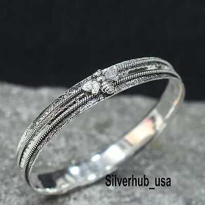 Honey Bangle 925 Sterling Silver Bangle Mother's Day Jewelry All Size Aa-90 • $15.49