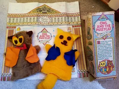 Vintage Owl And The Pussycat Hand Puppet Kit • £4.50