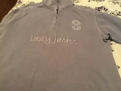 Lazy Jacks Blue Ladies Half Zip Sweatshirt. Size Medium • £5