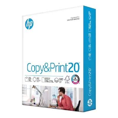 HP Printer Paper 8.5 X 11 Paper Copy &Print 20 Lb 1 Ream Case - 500 Sheets • $9.95