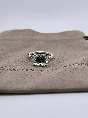 David Yurman Sterling Silver White Topaz Ring Size 7 • $250