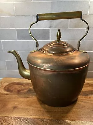 Vintage Copper & Brass Kettle Tea Pot • $40