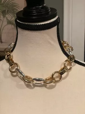 J. Crew Gold And Silver Chunky Chain Link Necklace • $25