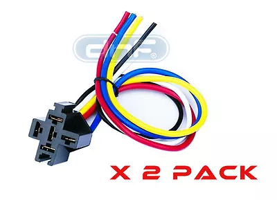 $8.45 • Buy 2 Pack 30/40/50 Amp 12v Dc Bosch Style Relay Harness Socket + 100% Copper Wires