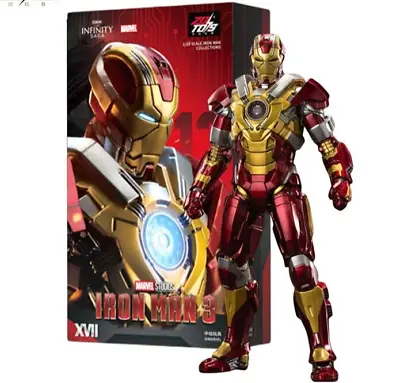 ZD TOYS IRON MAN MK 17 Marvel Avengers 7  Action Figure Toys 10th  Year Limited • $38.99