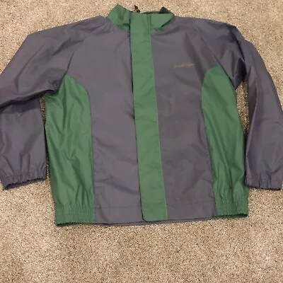 Arnold Palmer Vintage Rain Jacket Mens XL Rubber Waterproof Zip Up Blue Green • $33.99