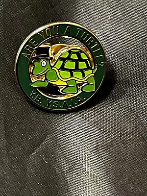 Are You A Turtle? YBYSAIA Masonic Green Lapel Tac Pin Masons Fraternity NEW! • $9.95