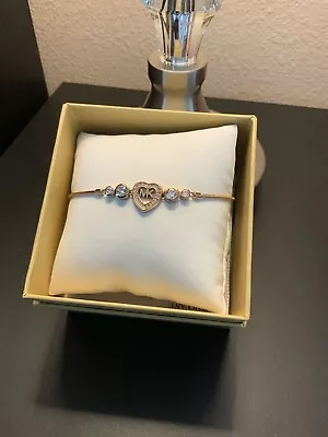 MK  Michael Kors Rose Gold Tone Heart Adjustable Bracelet • $40