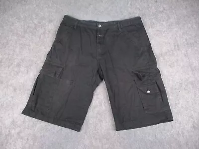 Marithe Francois Girbaud Shorts Mens 42 Black Cargo Hip Hop Skate Baggy VTG Y2K • $29.99