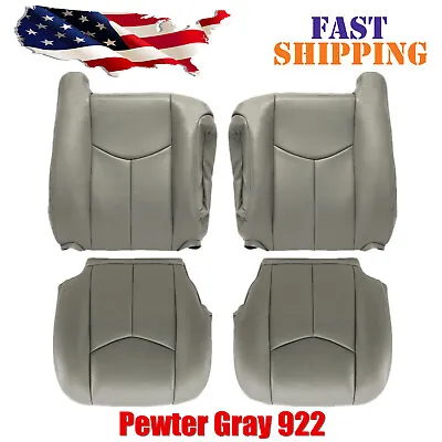 For 2003 2004 2005 2006 Chevy Silverado GMC Sierra Front Seat Cover Pewter Gray • $91.79