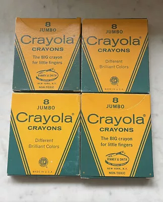 Vintage Crayola 8 JUMBO Crayons Box Binney & Smith • $12