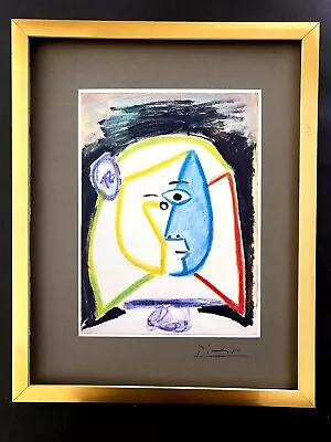 $149 • Buy Pablo Picasso+ Original 1969 + Signed + Hand Tipped Color Plate + Framed