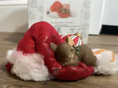 Charming Tails Figurine: The Nap Before Christmas Fitz &Floyd Mouse Figurine • $20