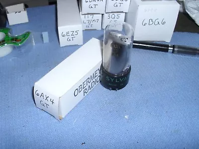 $5 • Buy Vintage Sylvania USA 6AX4GT Damper,Booster,Diode,Rectifier Vacuum Tube,Tested! 