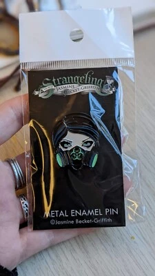 £50 • Buy JASMINE BECKET GRIFFITH - Whitby Goth Event PIN Badge Biohazard Glow In The Dark