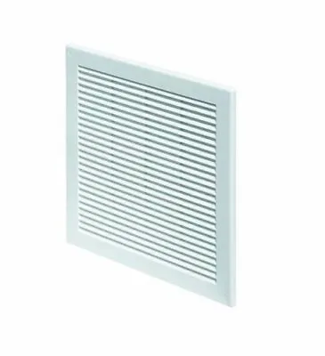 Air Vent Grille 200mm X 200mm With Fly Screen White Wall Ventilation Cover 20cm • £4.99