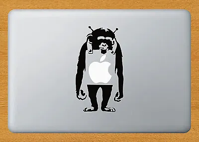 £2.85 • Buy Banksy Funny Monkey Sticker Decal Decor Laptop Mac Apple Macbook Black Vinyl