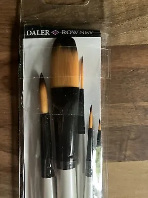 Daler Rowney Graduate All Purpose Synthetic Brush 5 Pack Set Acrylic Watercolour • £10.45