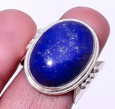 Natural Lapis Lazuli Jewelry 925 Solid Sterling Silver Ring Size 6 For Women • $12.99