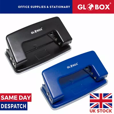 10 Sheet Capacity Small Size Hole Punch - Black / Blue • £3.99