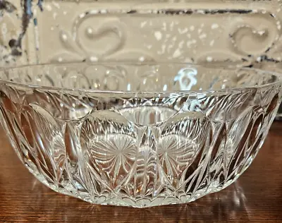 Beautiful Vintage Cut Clear Glass Crystal Bowl 9  Made In France • $40