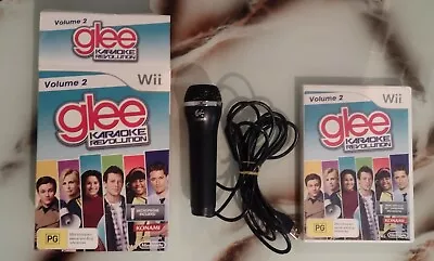 Glee Karaoke Revolution Volume 2  PAL~Microphone/Game (Complete) With Box~E.C. • $42