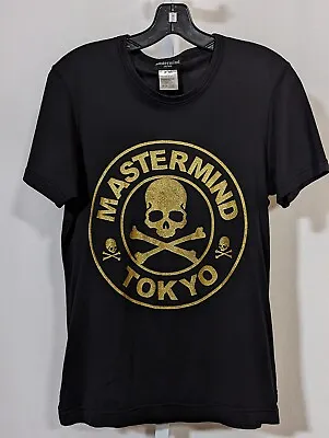 Mastermind Japan Skull Bones Gold Black Crew Neck T Shirt Size Small • $164.99