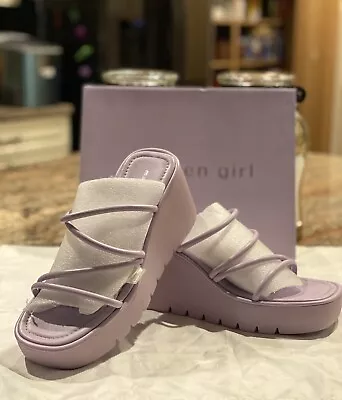 Madden Girl Vada Woman’s Wedge Platform Sandal Lavender Size 9 New In Box • $39.95