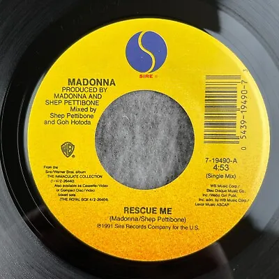 MADONNA Rescue Me / (Alternate Single Mix) 45 Sire 7-19490 NEW UNPLAYED • $4