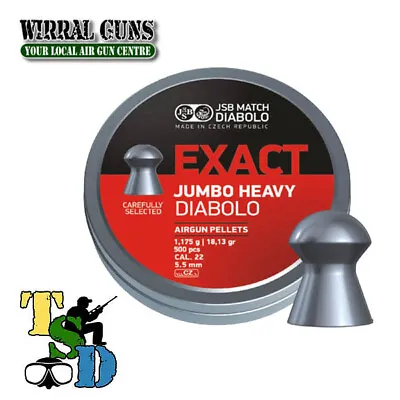 JSB EXACT JUMBO HEAVY DIABOLO .22  - Sample Pack X 50 • £3