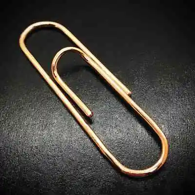 Minimalist 18K Rose Gold Over Paperclip Money Clip Size-2 3/4  Long X 3/4  Wide. • $219.99