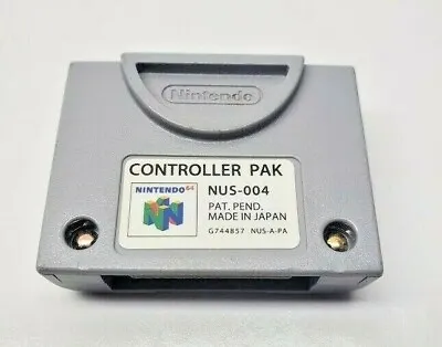 N64 Controller Pak NUS-004 OEM Official Nintendo 64 Memory Card 123 Free Pages • $16.99
