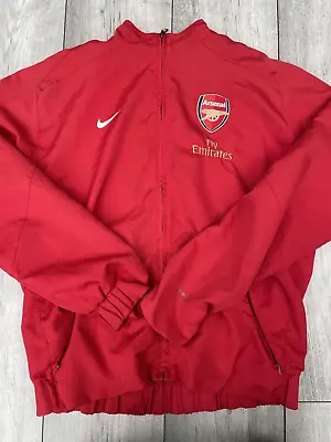 Arsenal FC Football Club Training Jacket Zip Top Kit Nike Child 13-14 Years Red • £14.99