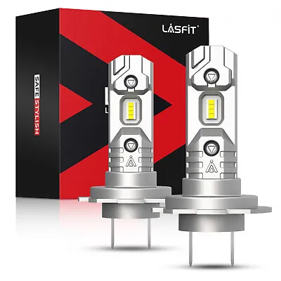 Lasfit H7 LED Headlight Bulb Kit High Beam 6000K Cool White Bulbs Bright Lamp 2x • $27.99