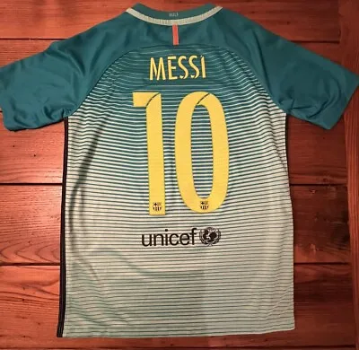 Messi FC Barcelona 2016 Youth XL 3rd Jersey Nike • $39.99