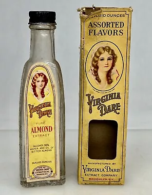 Virginia Dare Almond Extract Bottle Vintage Antique - 91946 • $24.99