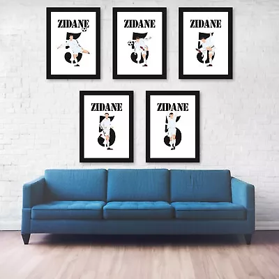 Zinedine Zidane Volley Series 2002 Final Real Madrid Print/Poster/Wall-Art • $209.95