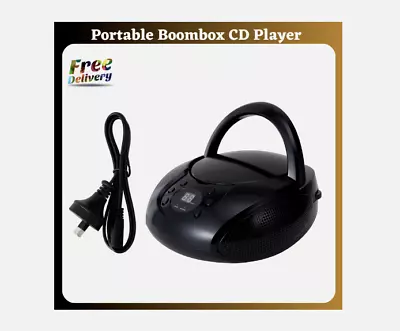 Portable Boombox CD Player AM/FM Stereo Radio Music Display Aux-in AC FREE SHIPP • $37.95