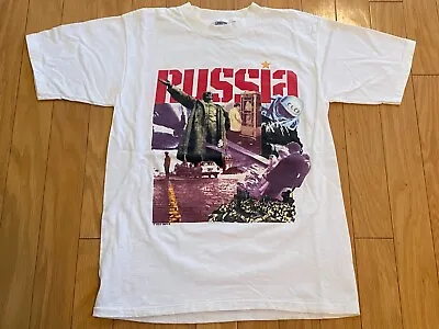 Vintage Russia Logo T Shirt Wild Oats Single Stitch Russian Mens Large 90s • $39.95