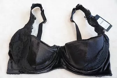 Fox And Royal CITY CHIC PLUS SIZE 14F-G Sylvie Bra Sexy Lingerie Black 1/4 Cup • $32.99